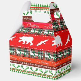 Caja Para Regalos Navidad en el bosque