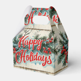 Caja Para Regalos Navidad Retro Vintage: Yuletide de mediados de sig