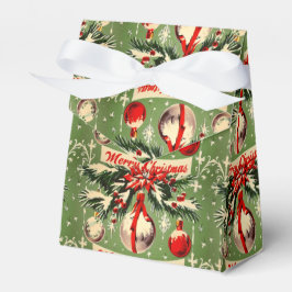 Caja Para Regalos Navidad Retro Vintage: Yuletide Mediados de Siglo