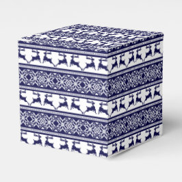 Caja Para Regalos Navidades, azul y blanco escandinavo