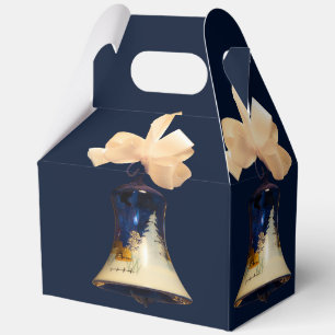 Caja Para Regalos Navidades azules Jingle Bells Favor Gift Box