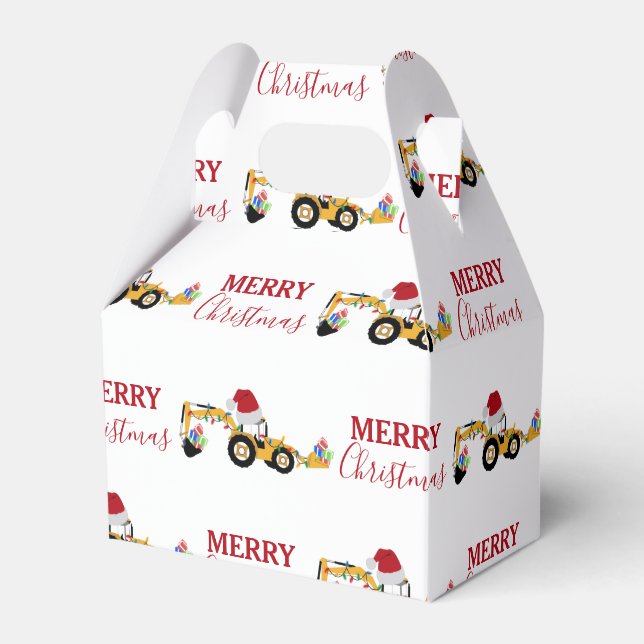 Caja Para Regalos Navidades Backhoe Construction Truck (Front Side)