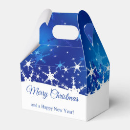 Caja Para Regalos Navidades Blue Winter Snowflakes