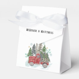 Caja Para Regalos Navidades Boda de camiones y árboles de la época r