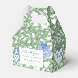 Caja Para Regalos Navidades Boda Ducha Elegante Balbuceo Blanco Azul