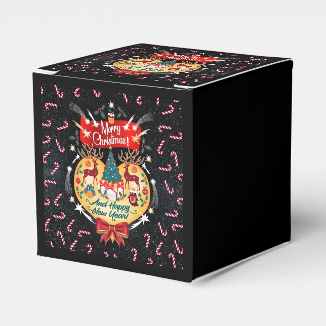 Caja Para Regalos Navidades Candies (Costado Anverso)