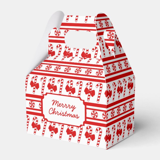 Caja Para Regalos Navidades Candy Cane Stripes (Front Side)