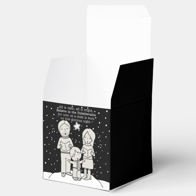 Caja Para Regalos Navidades Caroling (Abierto)