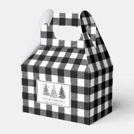 Caja Para Regalos Navidades clásicos de juego de búfalo negro y blan