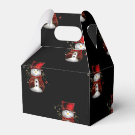 Caja Para Regalos Navidades Cute Red Snowman