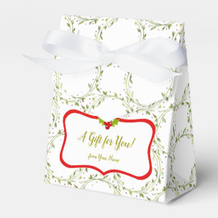 Caja Para Regalos Navidades de acuarela Wreath Art
