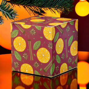 Caja Para Regalos Navidades de borgoña picante