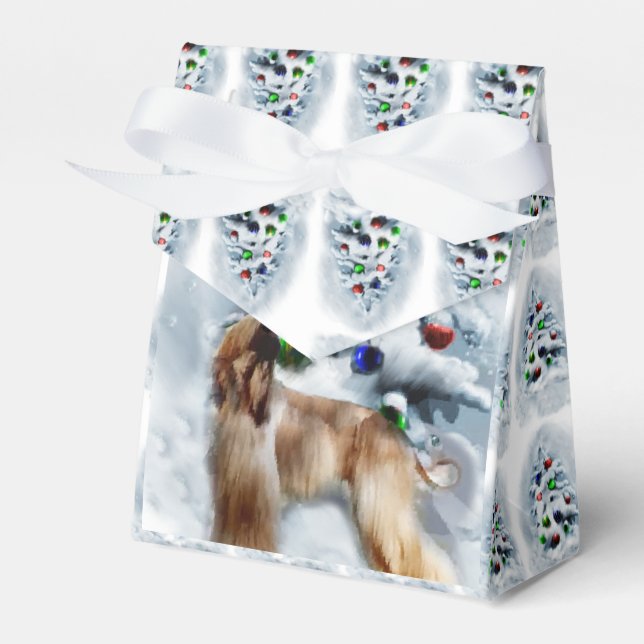 Caja Para Regalos Navidades de Hound de Afganistán (Front Side)
