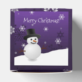 Caja Para Regalos Navidades de invierno de invierno morado favorecen