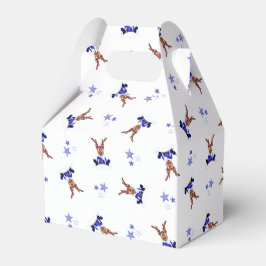 Caja Para Regalos Navidades de Kasky Azul festivo reno