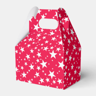 Caja Para Regalos Navidades de las Estrellas Blancas Rojas Plantilla