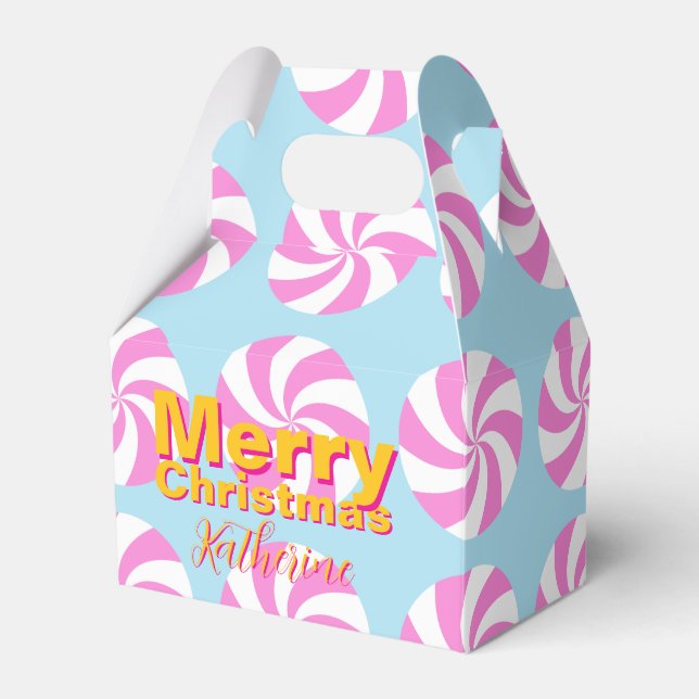 Caja Para Regalos Navidades de menta azul (Front Side)