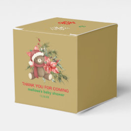 Caja Para Regalos Navidades de oro de peluche de invierno de poinset