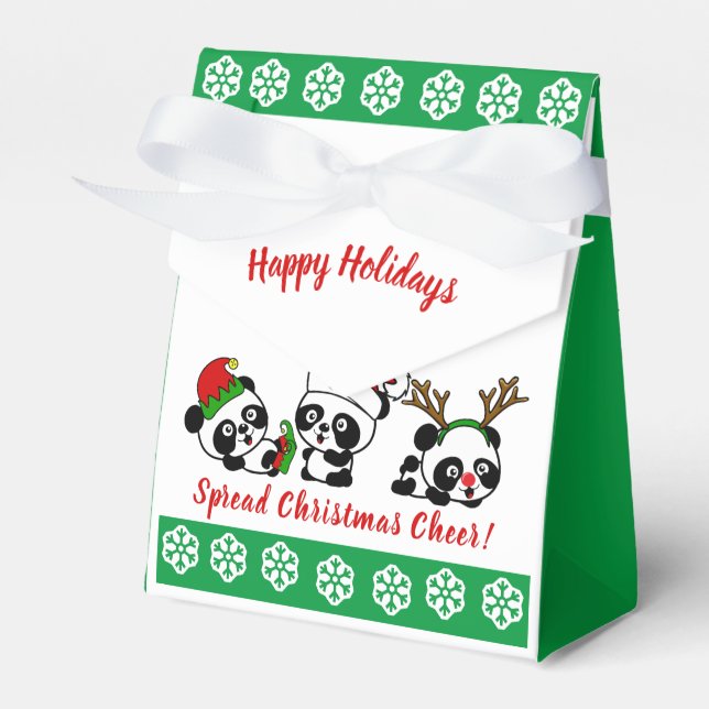 Caja Para Regalos Navidades de Pandas Navidades personalizados (Front Side)
