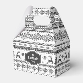 Caja Para Regalos Navidades de personalizado suéter negro patrón de