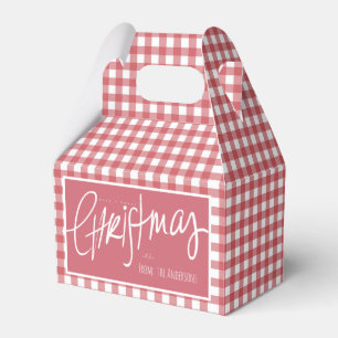 Caja Para Regalos Navidades de Red Gingham Plaid
