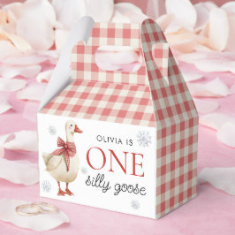 Caja Para Regalos Navidades de Silly Goose Gingham Primer Cumpleaños