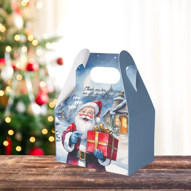 Caja Para Regalos Navidades de Winter Wonderland Santa Baby Shower (Subido por el creador)