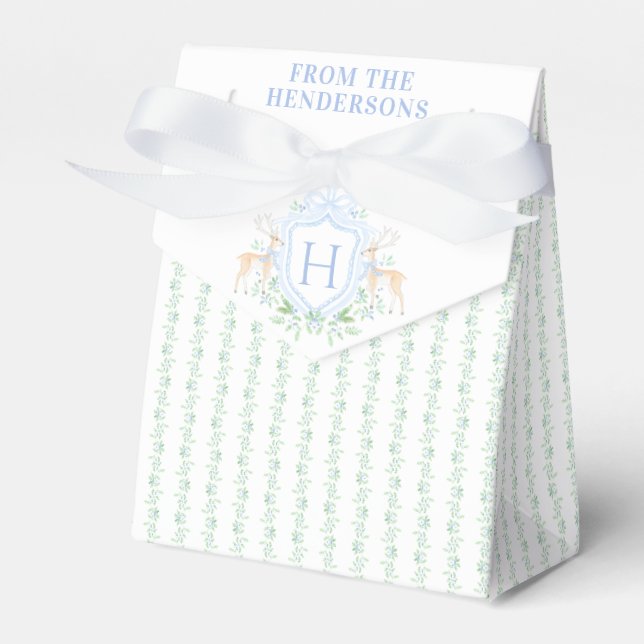 Caja Para Regalos Navidades Deer Escudo | Inicial (Front Side)