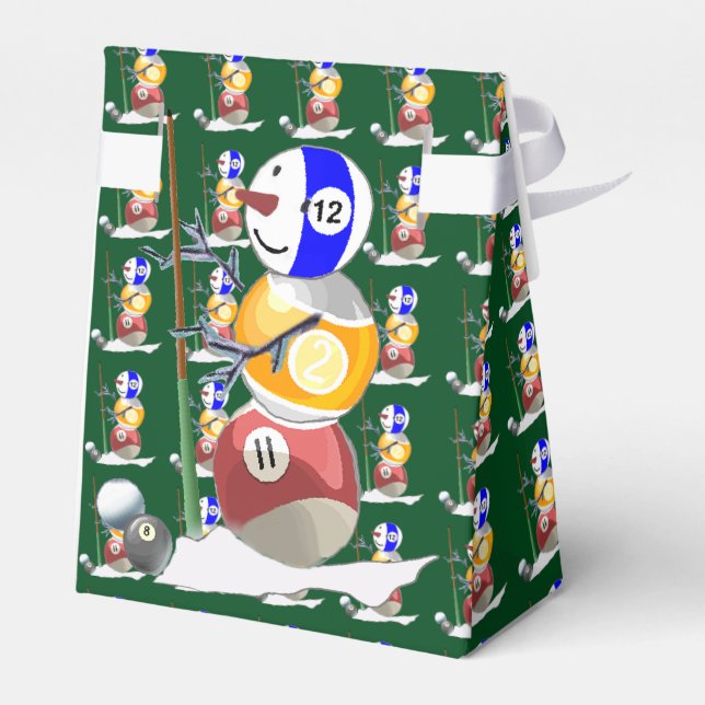 Caja Para Regalos Navidades del Billiardball Snowman (Reverso)