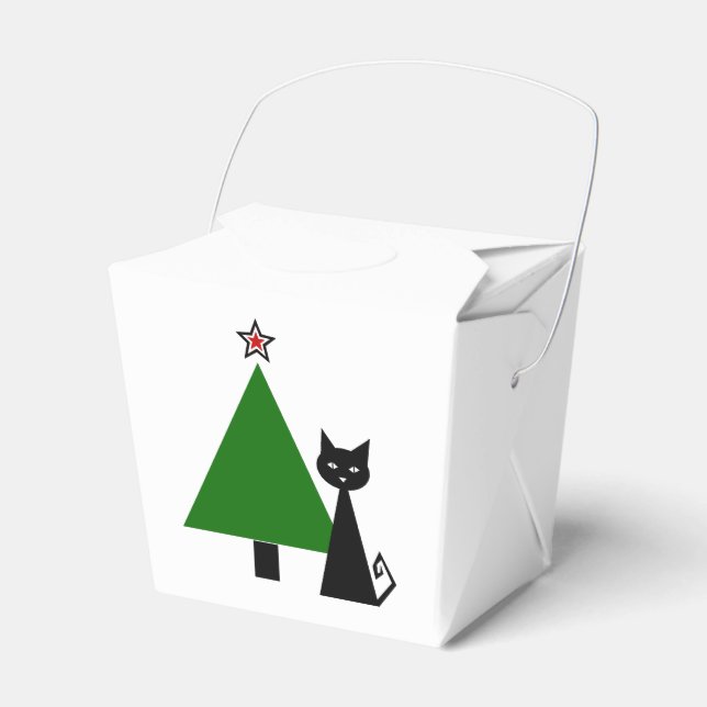 Caja Para Regalos Navidades del gato negro (Front Side)