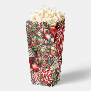 Caja Para Regalos Navidades divertidos Cupcakes Red Stripe Canes