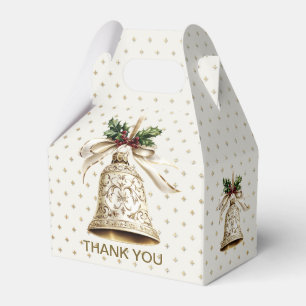 Caja Para Regalos Navidades dorados doblan brillantes estrellas verd