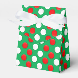 Caja Para Regalos Navidades Dots Red White Y Green Favor Box