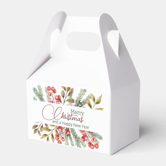 Caja Para Regalos Navidades Elegante acuarela (Front Side)