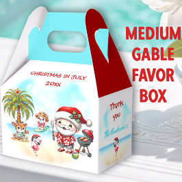 Caja Para Regalos Navidades En Julio Cute Santa Verano Medio Gable