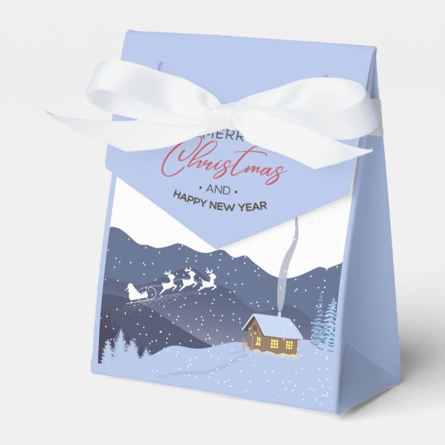 Caja Para Regalos Navidades | Feliz año nuevo | personalizable Santa (Front Side)