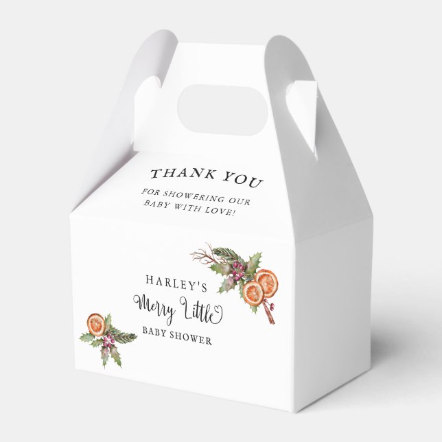 Caja Para Regalos Navidades Feliz Pequeño Baby Shower (Front Side)