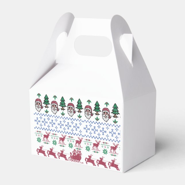 Caja Para Regalos Navidades feos estilo suéter Thunder_Cove (Reverso)