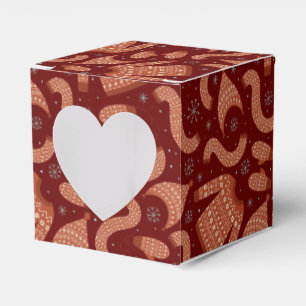 Caja Para Regalos Navidades feos Gorra suéter bufanda Blanco rojo