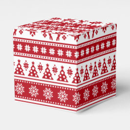 Caja Para Regalos Navidades Festividad Patrón Nórdico Acogedor