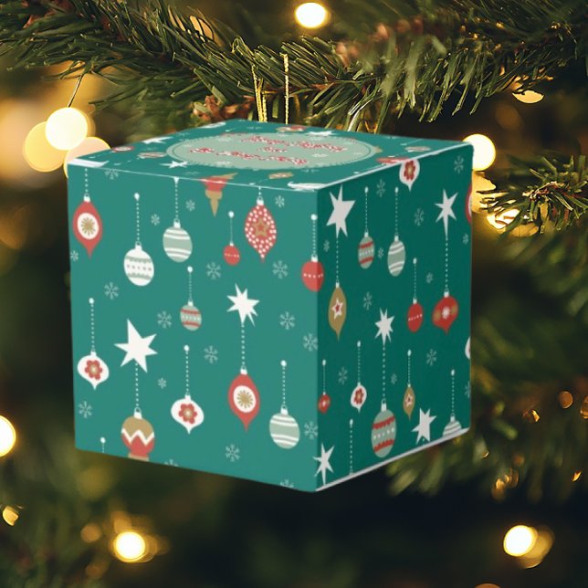 Caja Para Regalos Navidades festivos de baubles y copos de nieve (Subido por el creador)