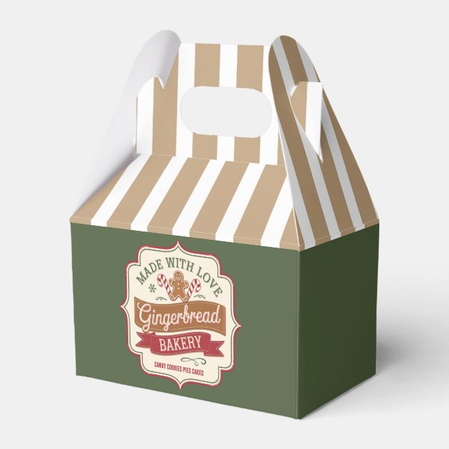 Caja Para Regalos navidades festivos fiesta de pan de jengibre (Front Side)
