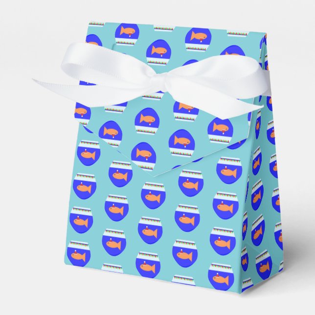 Caja Para Regalos Navidades Fiesta Goldfish Favor Box (Front Side)