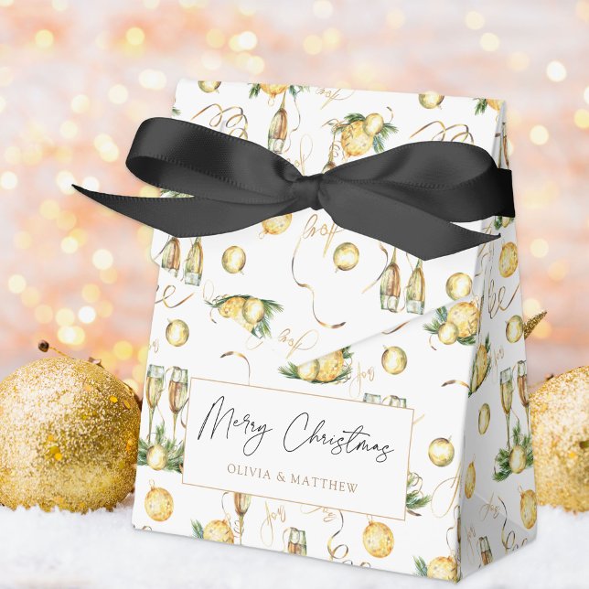 Caja Para Regalos Navidades Fiesta White & Gold Elegant Luxury (Subido por el creador)
