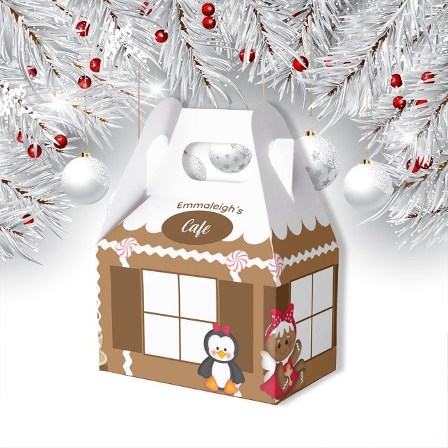 Caja Para Regalos Navidades Gingerbread Cafe Cute (Subido por el creador)
