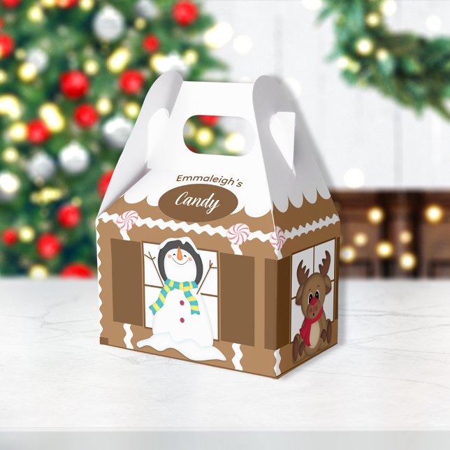 Caja Para Regalos Navidades Gingerbread Candy Store Cute (Subido por el creador)