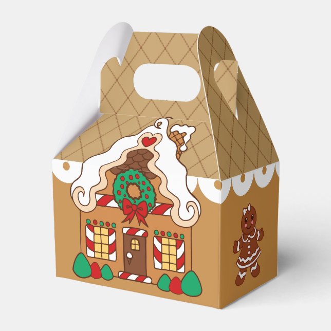 Caja Para Regalos Navidades Gingerbread House Gift Box (Front Side)