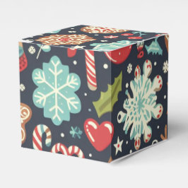 Caja Para Regalos Navidades Gingerbread Patrón de Seamless