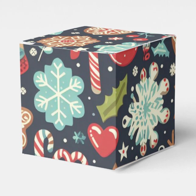 Caja Para Regalos Navidades Gingerbread Patrón de Seamless (Costado Anverso)