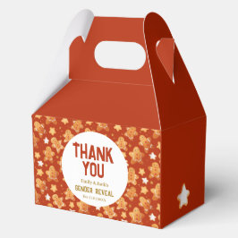 Caja Para Regalos Navidades Gingerbread Rojo y Blanco